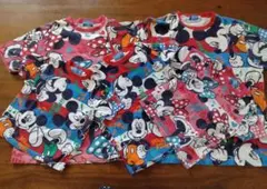 ミッキー・ミニー Tシャツ 男性用、女性用、子供用 計5枚セット