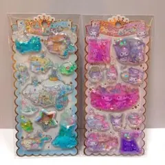 キラキラ ウォーター in シール シナモロール クロミ マイメロ 2セット