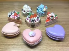 食品サンプル まとめ売りスイーツ デコレーションとマカロン キーホルダー８点