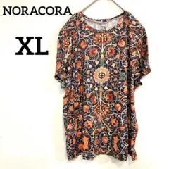 NORACORA【XL】フラワープリント チュニック 半袖