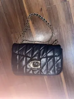 COACH タビー 26 キルティング バッグ ブラック　ノベルティ