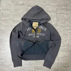 00s y2kアバクロ　ジップパーカー　ジップアップ　ダブルジップ 短丈