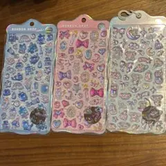新品　ボンボンドロップ　オーロラ　3枚セット　ほうせき　わんわん　そらねこ