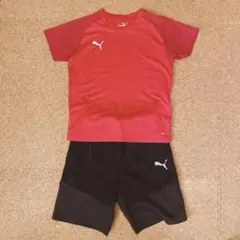 PUMA 赤Tシャツ & 黒 パンツ セット 140