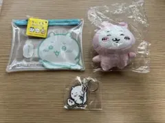 ちいかわ　ぬいぐるみBIG2 ビニールポーチミニ　アクリルキーホルダー4