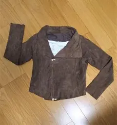 【美品】Ungrid 本革 スエード ライダースジャケット