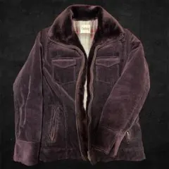 ヴィンテージワインレッドコーデュロイジャケット