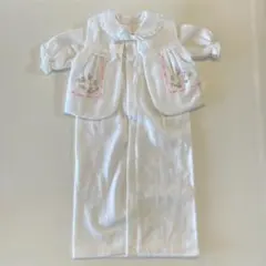 【美品】セレモニードレス 刺繍入りベスト 2点セット 女の子 退院着 お宮参り
