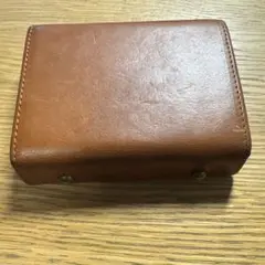 エムピウ風レザー 二つ折り財布 ブラウン コンパクト ウォレットのサムネイル