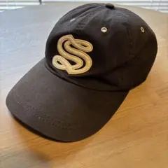 old stussy 90s キャップ ブラック オレンジ 鬼フェード 希少 - メルカリ