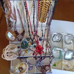 整理品おまとめ✨️多彩ネックレスレトロなど、天然石ブレスレット大きめ♥