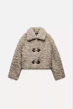 MUGUET duffle short fur coat GRAY - メルカリ