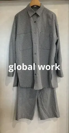 【値下げ中】GLOBAL WORK ギンガムチェック パンツセットアップ F