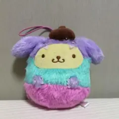 SANRIO　ポムポムプリン　着ぐるみ可愛いキャラクターぬいぐるみキーホルダー