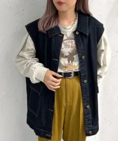 デニム ノースリーブベスト