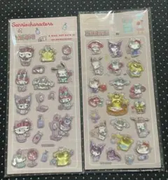 キティ マイメロ クロミ けろっぴ 3D 立体 ボンボンドロップシール