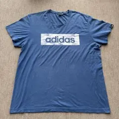 adidas ロゴ Tシャツ カモフラージュ ボックスロゴ ブルー