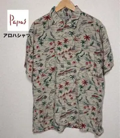 PAPAS ISLAND パパスアイランド　アロハシャツ　半袖シャツ　サイズMのサムネイル