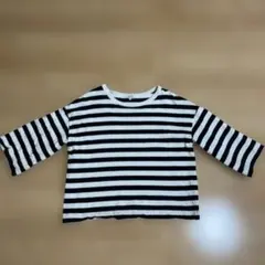 GLOBAL WORK ストライプ 五分袖 Tシャツ Mサイズ