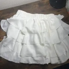 one after another NICE CLAUP フリルミニスカート 白のサムネイル