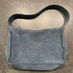 PARLEY エルクレザーショルダーバッグ スエード フリンジ ブルー 革工房 PARLEY エルクレザーショルダーバッグ スエード フリンジ ブルー 革