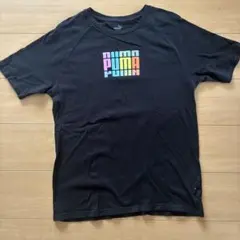 PUMA カラフルロゴ Tシャツ Mサイズ　ブラック