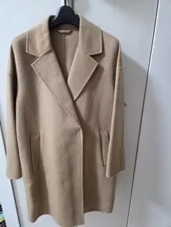 LES MUES ベージュ ダブルブレストコート 毛