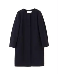 ナチュラルビューティーベーシック　ノーカラーコート ネイビー Mサイズ