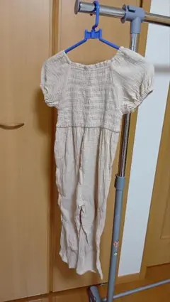 ベージュシャーリングオールインワン 110cm