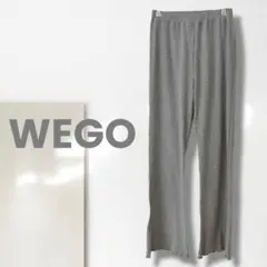 n1【ウィゴー】リブニットパンツ/美品 ウエストゴム 伸縮性 脚長効果 楽ちん