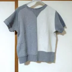 ナイジェルケ一ボン　　レディース半袖 　美品　ホワイト★グレー着やすい★ゆったりのサムネイル