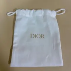 Dior ディオール　ホワイト 巾着袋 ロゴ入り