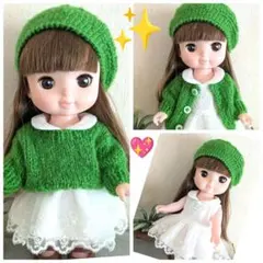 手編みのセーターお洋服セット メルちゃん、ソランちゃん服
