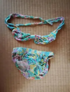 女子　水着 ビキニ パステル調 ブラ　パンティ　セット 子供用　プラ長 95cm