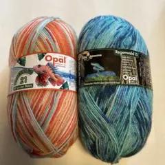 ⭐︎ 1773 OPAL オパール海外ソックヤーン　中細　2玉まとめて