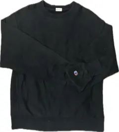 Champion リバースウィーブ スウェット 黒 M ブラック ワンポイント