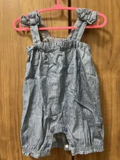 petit main デニム風オーバーオール 70