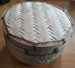 竹製 蓋付き籠 小物入れ
