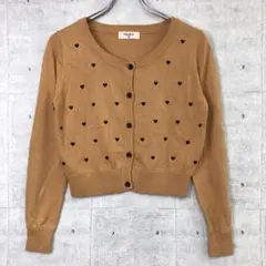TITTY&CO. 韓国レトロガーリー古着 ハート刺繍 ニットカーディガンのサムネイル