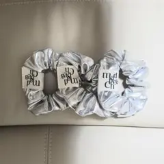 非売品 韓国 madpeach シルバー シュシュ 3個セット