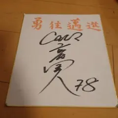 直筆サイン色紙 勇往邁進 78