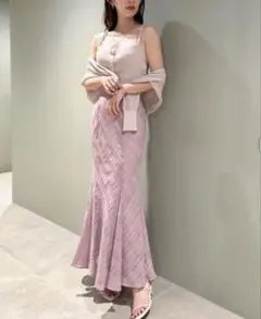 SNIDEL チェックシアーマーメイドスカート