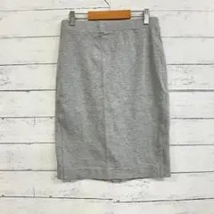 UNIQLO タイト 膝丈 スカート グレー M 伸縮 美脚 通勤 きれいめ✨