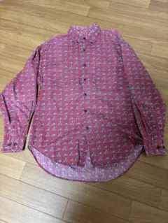 90's OLD GAP 赤 釣り人プリント 長袖シャツ