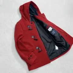 美品『 ザショップティーケー』イタリア生地 ダッフルコート レッド ジップアップ