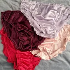 Lサイズ サテン 光沢有 4枚セット ショーツまとめ売り