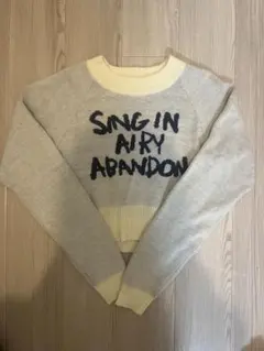 メッセージプリント ニット セーター　WEGO