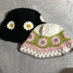 バケットハット 2点セット 花柄