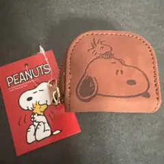 スヌーピー 小銭入れ　コインケース　ブラウン