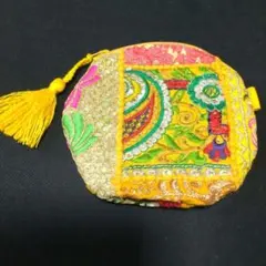 エスニック 刺繍 ポーチ タッセル付きのサムネイル